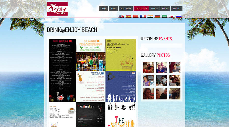 Modifications Website - Enjoy Beach