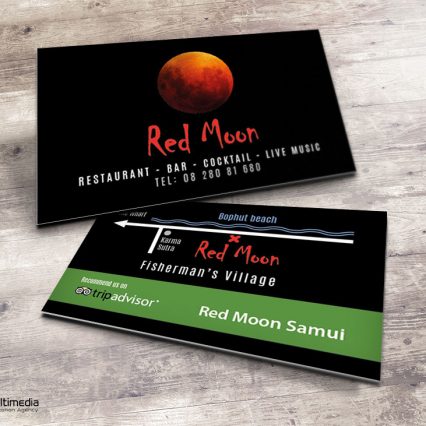 Business card - Red Moon